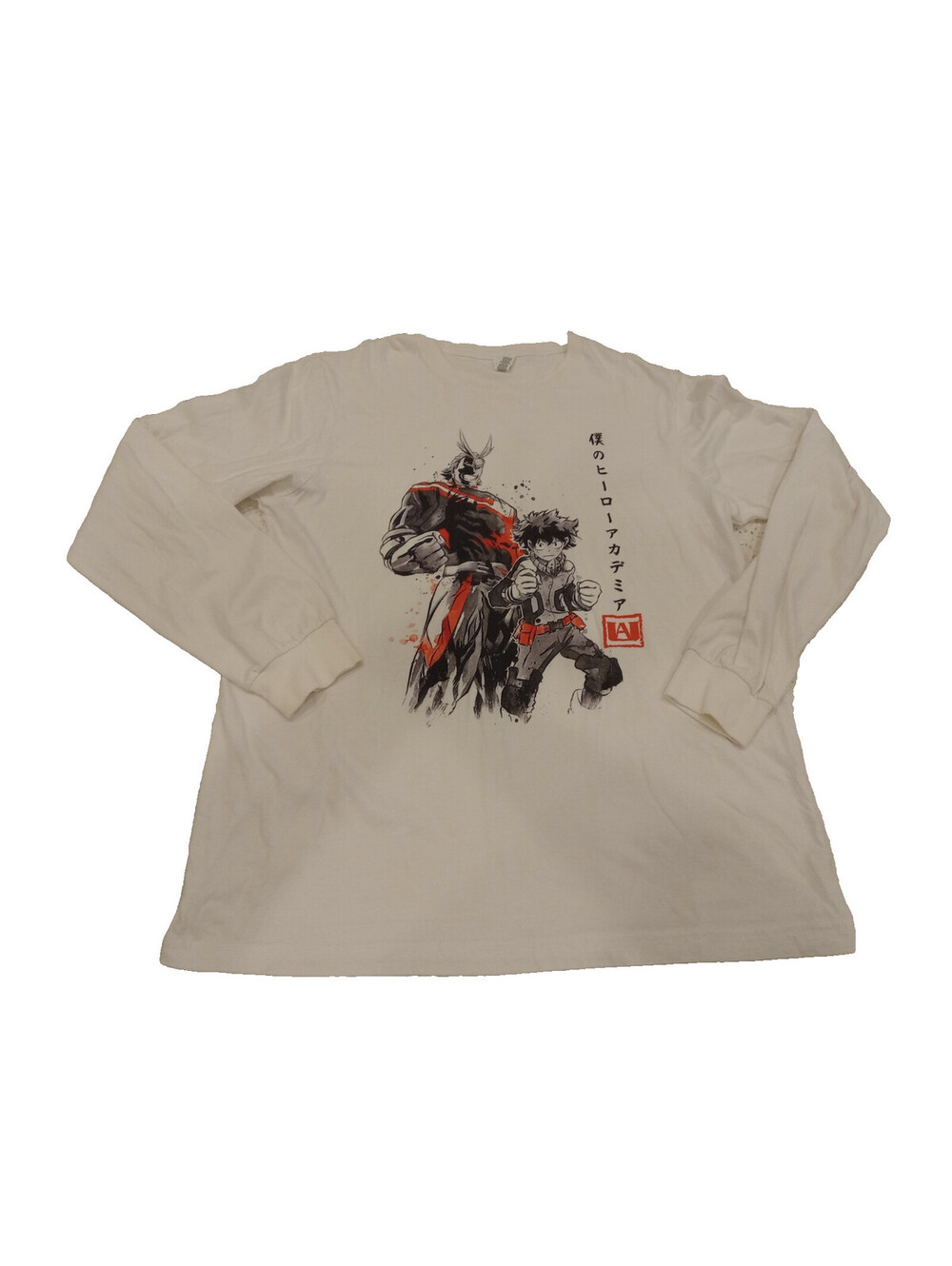 My Hero Academia Shirt Mens Large Bella Canvas Long Sleeve All Might Deku Graphi